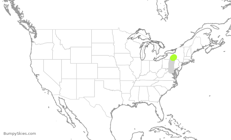 Turbulence forecast map for UCA4341, IAD to ITH