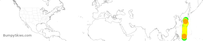 Turbulence forecast map for VJT710, TRO to JGG