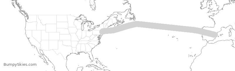 Turbulence forecast map for VJT842, TEB to EVC