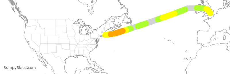 Turbulence forecast map for VJT929, MVY to BQH