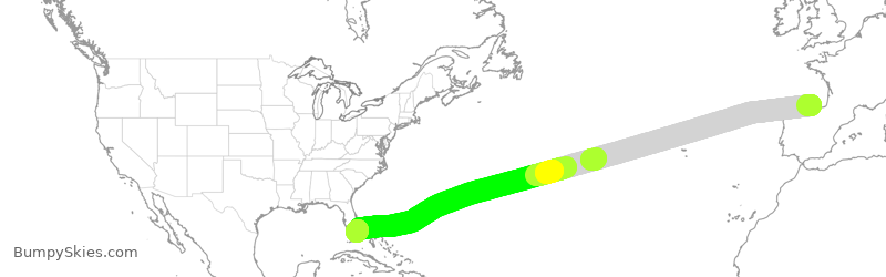 Turbulence forecast map for VJT946, SDR to OPF