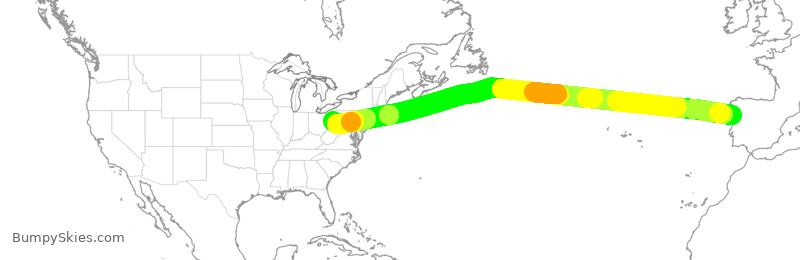 Turbulence forecast map for VJT981, PPR to PIT