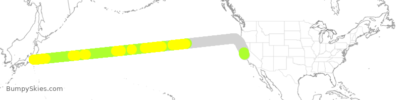 Turbulence forecast map for VJT993, JTT to SJC