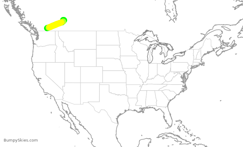 Turbulence forecast map for WEN3394, YYF to YYC