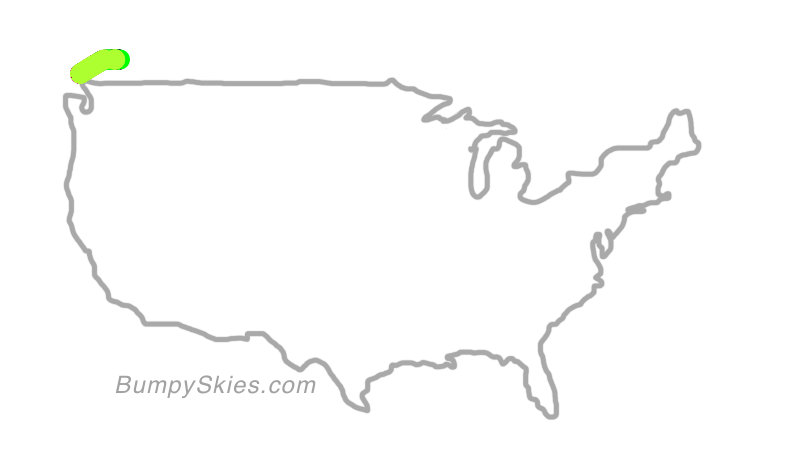 Map of continental US with illustrated flight path and turbulence forecast (described in text below)