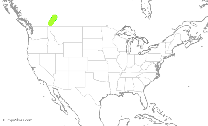 Turbulence forecast map for WEN3546, YXC to YYC