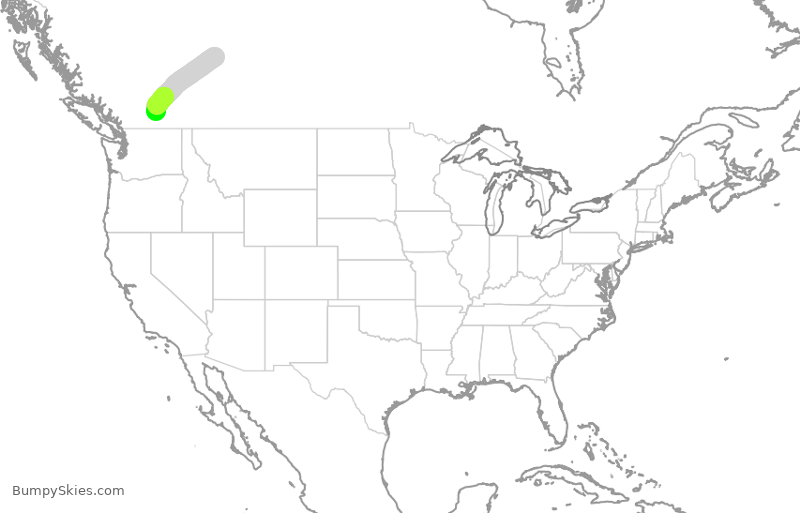 Turbulence forecast map for WEN3655, YEG to YLW
