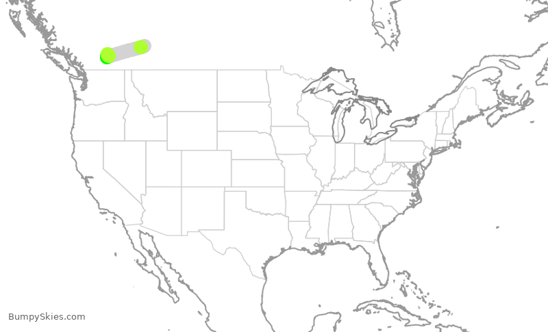 Turbulence forecast map for WEN3681, YYC to YLW