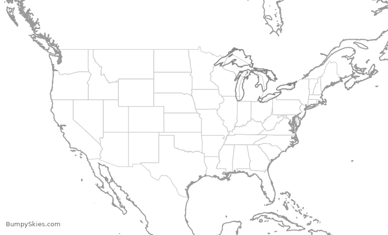 Turbulence forecast map for WEN8986, BGR to NHZ