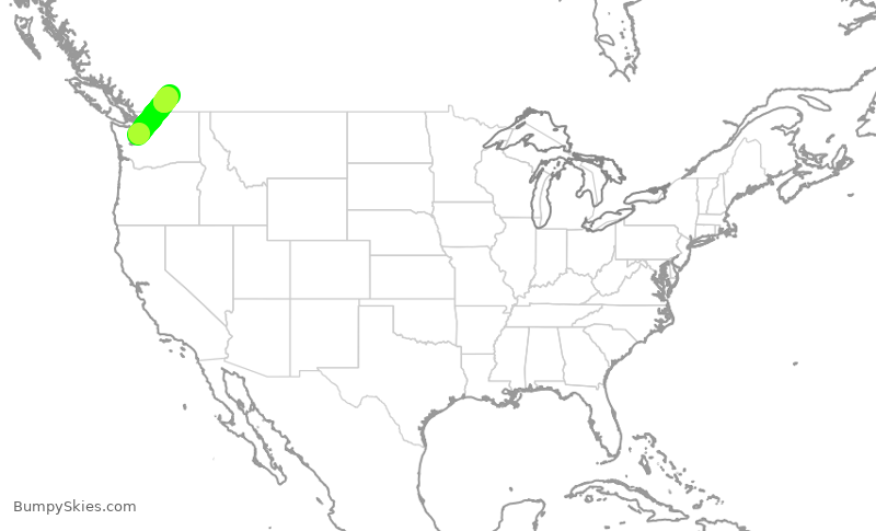 Turbulence forecast map for WEN8996, BFI to YLW