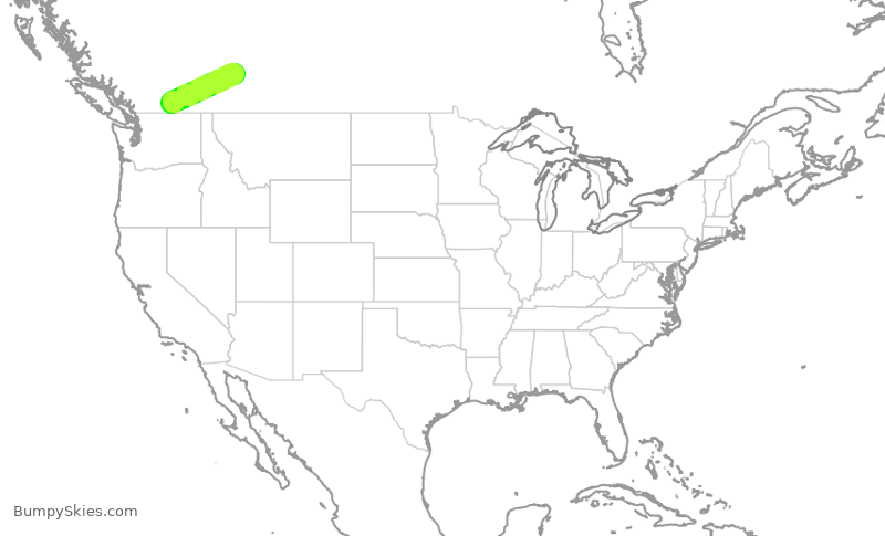 Turbulence forecast map for WJA4262, YYF to YYC