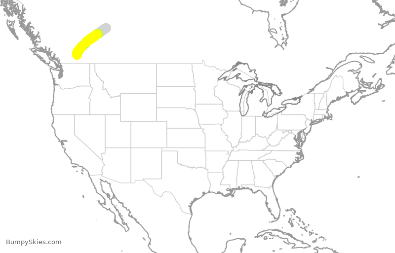 Turbulence forecast map for WJA533, YEG to YLW