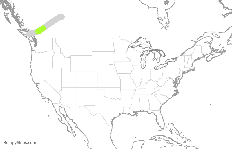 Turbulence forecast map for WJA774, YQQ to YEG