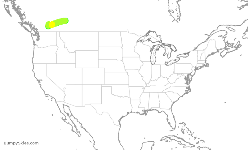 Turbulence forecast map for WJA8962, YYC to YLW