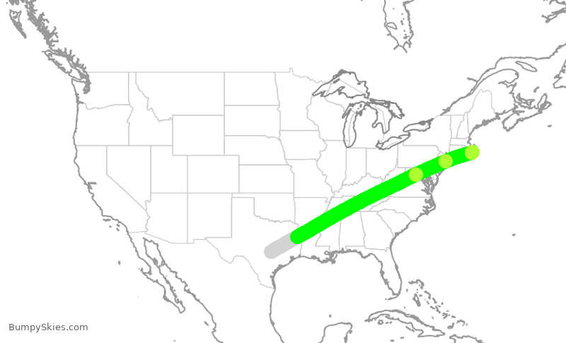 Turbulence forecast map for WUP661, AUS to ACK