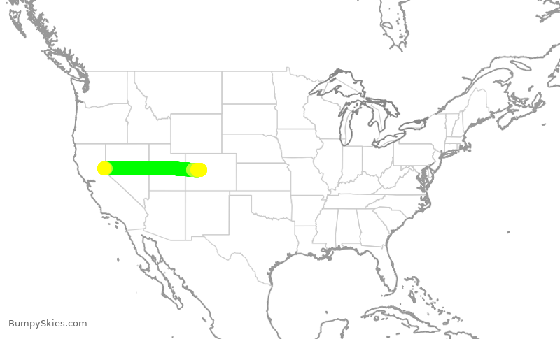 Turbulence forecast map for WUP664, TKF to ASE