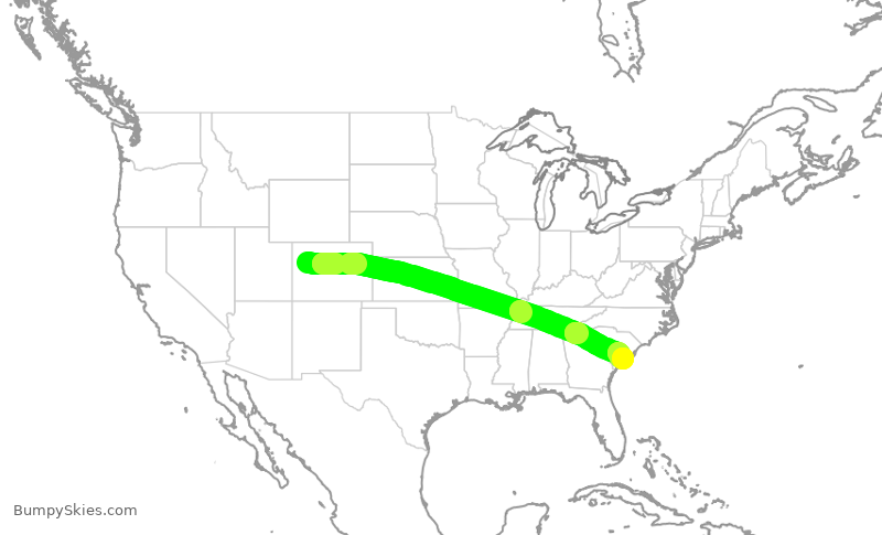 Turbulence forecast map for WUP943, RIL to KJZI
